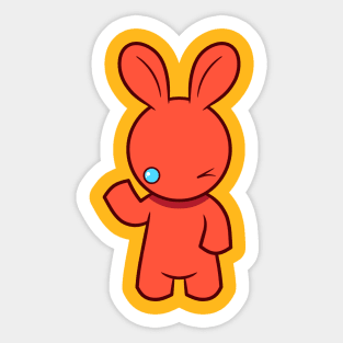 Wink Rabbit 6 Sticker